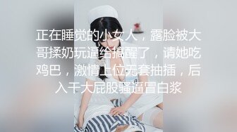 正在睡觉的小女人，露脸被大哥揉奶玩逼给搞醒了，请她吃鸡巴，激情上位无套抽插，后入干大屁股骚逼冒白浆