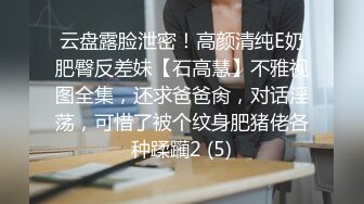 云盘露脸泄密！高颜清纯E奶肥臀反差妹【石高慧】不雅视图全集，还求爸爸肏，对话淫荡，可惜了被个纹身肥猪佬各种蹂躏2 (5)