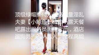 顶级绿帽推特人类高质量淫乱夫妻【小鲸鱼】私拍，露天餐吧露出服务员面前紫薇，酒店遛狗男厕PUA后入，全程高能